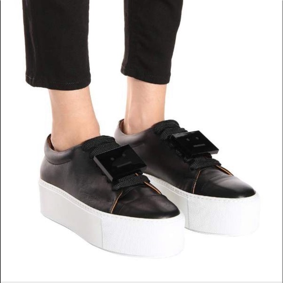 SOLD Acne Studios Drihanna Leather Platform Sneakers - Picture 1 of 7